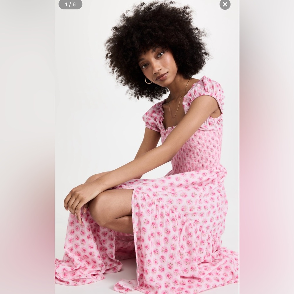LoveShackFancy Anzie Dress Medium, Pink